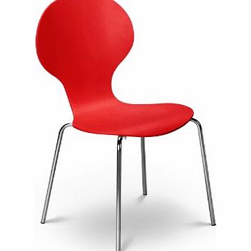 Julian Bowen Keeler Chairs, Tomato, Set of 4