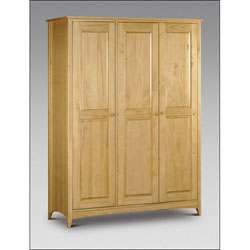 Julian Bowen Kendal 3 Door Wardrobe - Solid Pine