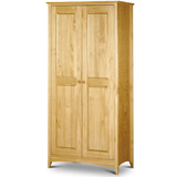Julian Bowen Kendal Wardrobe with 2 Doors in Solid Pine with Lacquered finish