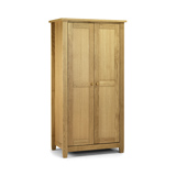 Julian Bowen Lyndhurst Wardrobe in American Oak soilds and veneers with 2 Doors