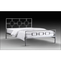 Quadrato 4ft 6 Double Bedstead - Aluminium