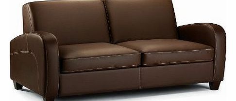 Julian Bowen Vivo Faux Leather Sofa Bed, Brown