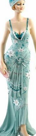 Juliana Art Deco Broadway Belles Lady Figurine. Blue Teal Colour #00