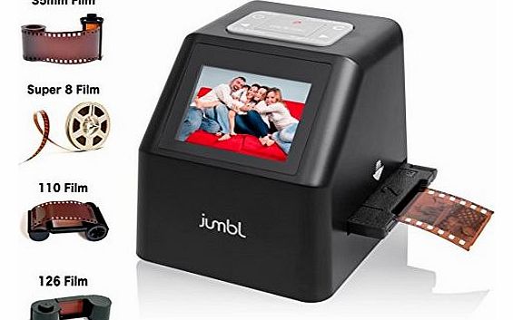  High-Resolution 4-In-1 22MP Scanner/Digitizer - Converts 35mm, 110, 126KPK and Super 8 Slides & Negatives & to 22-Megapixel Digital JPEGs - No Computer/Software Required to Operate - Fea