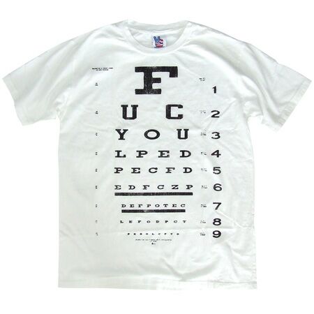 Eye Chart White T-Shirt
