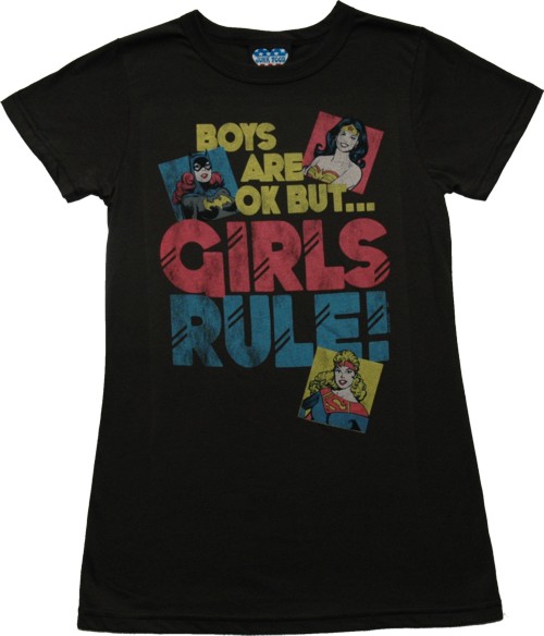 Girls Rule Ladies Superheroes T-Shirt from Junk Food