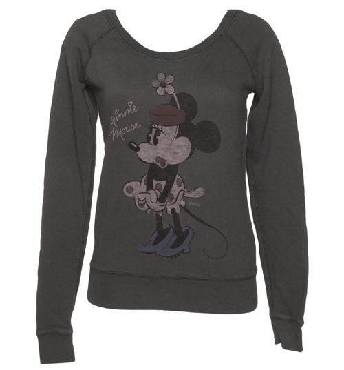 Ladies Charcoal Minnie Mouse Premium Off The