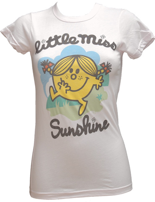 Ladies Little Miss Sunshine T-Shirt in Barely Pink from Junk Food