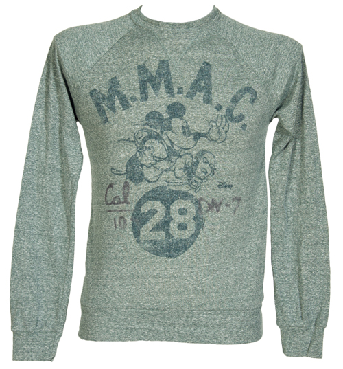 Mens Grey Marl Mickey Mouse Pullover from