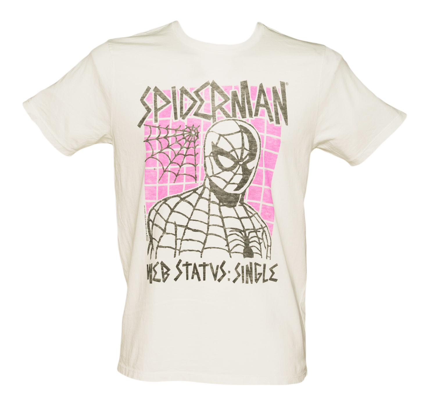 Mens Off White Web Status Single Spiderman