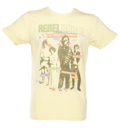 Junk Food Mens Yellow Star Wars Rebel Rebel T-Shirt