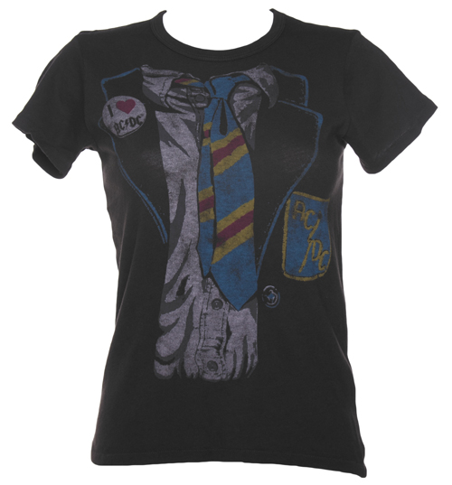 Ladies AC/DC School Uniform T-Shirt from Junk