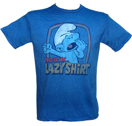 This Is My Lazy Shirt Men` Smurfs T-Shirt from Junk Food