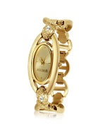 Just Cavalli Aeliptika - Gold Plated Bracelet Dress Watch