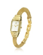Eshmay - Gold Plated Mesh Bracelet Watch
