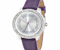 Glamour purple stainless steel watch