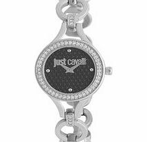 Solo black dial crystal bracelet watch