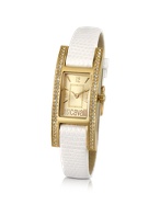 Style - White Crystal Frame Dress Watch