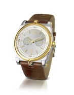 Ular - Logo Dial Brown Croco Stamped Date Watch