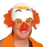 Just For Fun Clown Head with Specs Nose Hair