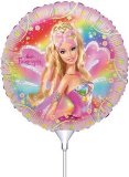 Just For Fun MiniBalloon with Stick (10in, round) - Barbie Fairytopia(TM) Magic