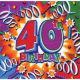 Just For Fun Paper Napkins (pack of 16) - Birthday Explosion: 40th