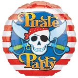 Printed Foil Balloon (18in, round) - Pirate Party