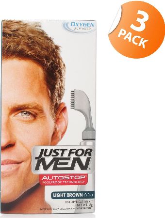 Just For Men, 2102[^]0105413 Autostop Hair Colour 25 Light Brown