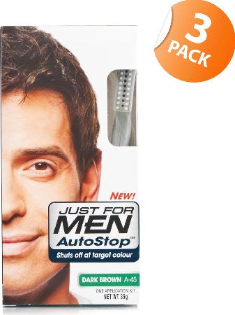 Just For Men, 2102[^]0105416 Autostop Hair Colour 45 Dark Brown