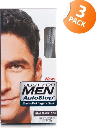 Just For Men, 2102[^]0105417 Autostop Hair Colour 55 Real Black