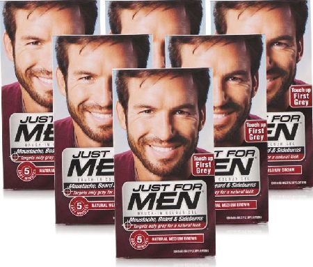 Just For Men, 2102[^]0099084 Brush-In Facial Hair Colour Medium