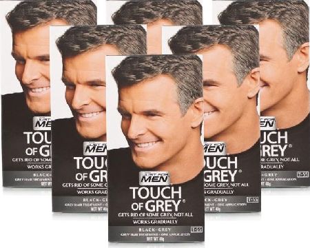 Just For Men, 2102[^]0099080 Touch of Grey Black/Grey - 6 Pack