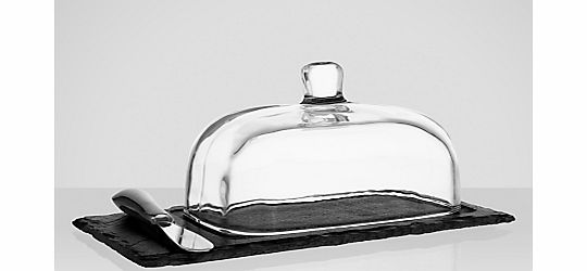 Just Slate Butter Cloche with Knife, Large