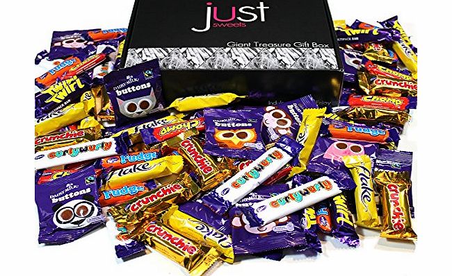 Just Sweets Retro Hampers Cadbury Party Box - 80 Funsize Chocolate Bars!! - Perfect gift idea for kids party