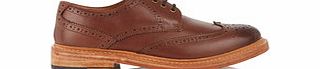 JUSTIN REECE Stan brown leather stitched shoes