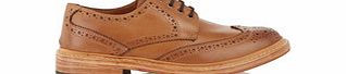 JUSTIN REECE Stan tan leather stitched shoes