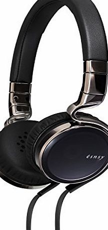 JVC Esnsy On-Ear Deep Bass Foldable Portable Headphones with Mic and Remote for Android Galaxy and iPhone Smartphones - Black
