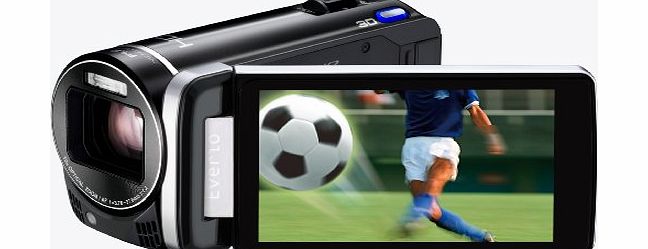 JVC Full HD Flash Camcorder 16GB Black, 2D to 3D, GZ-HM960BEU