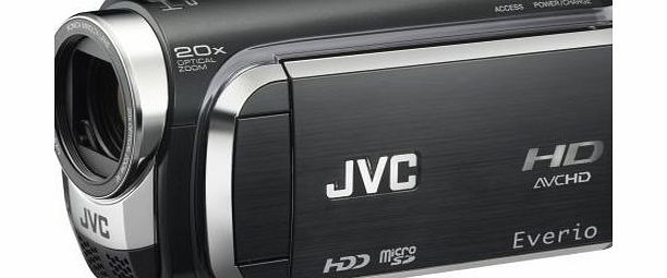 JVC GZ-HD300B High Definition Camcorder with 60GB Hard Disc Drive amp; MicroSD Format - Black