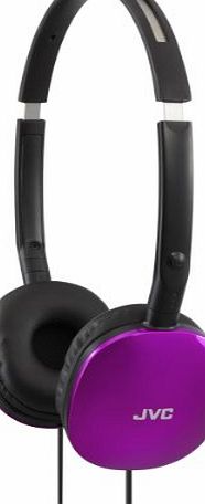 JVC HA-S160 FLATS Lightweight On Ear Headphones in Violet