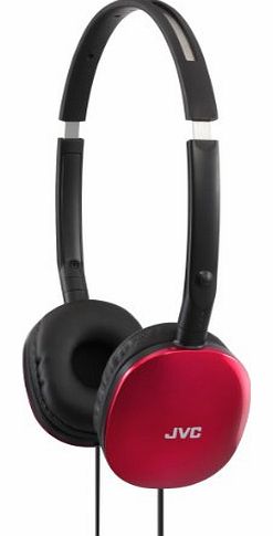 JVC HA-S160-R-E FLATS Lightweight Headphones - Red