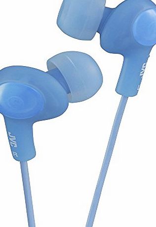 JVC HAFX5AE Gumy Plus Noise Isolating Headphones - Peppermint Blue