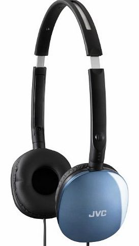 JVC HAS160A Flats Foldable Style Stereo Headphones - Blue