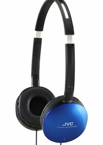 JVC iPhone and iPod Compatible Foldable Flats Headphones - Blue
