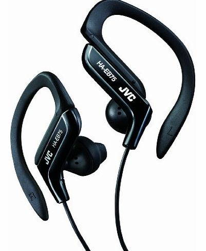 JVC  Haeb75b Sports Ear Clip Headphones with Adjustable Clip - Black