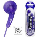 JVC Ukdapper - New JVC Cool and Comfortable Headphones In Ear Gumy Earphones (Grape Violet) HAF140VE iPod/iPhone compatible