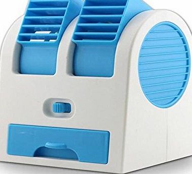 JYD Desk Table USB Fan,Portable Air Conditioning Mini Fan Air Cooler Home Office (Purple) ... (Blue)