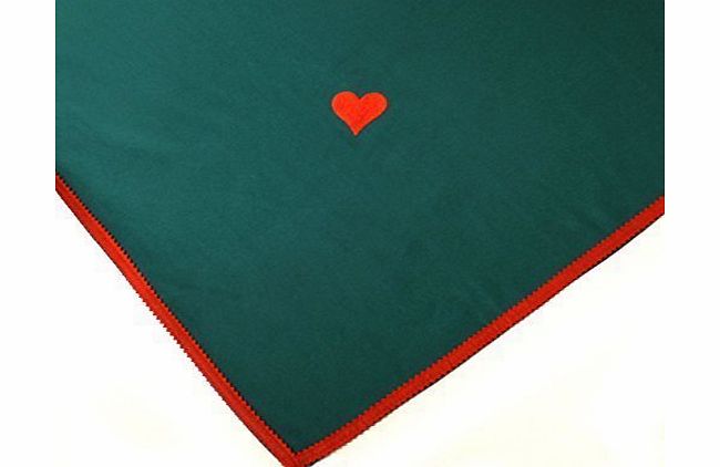 JYW Global Poker Bridge Gaming Table Cloth 47 X 47 Square Casino Card Nights Green Machine Washable Embroidered