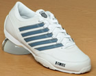 K-Swiss Hyslo SP White/Blue Leather Trainers