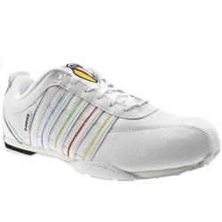 Male Arvee 1.5 Leather Upper Fashion Trainers in Multi, White and Black